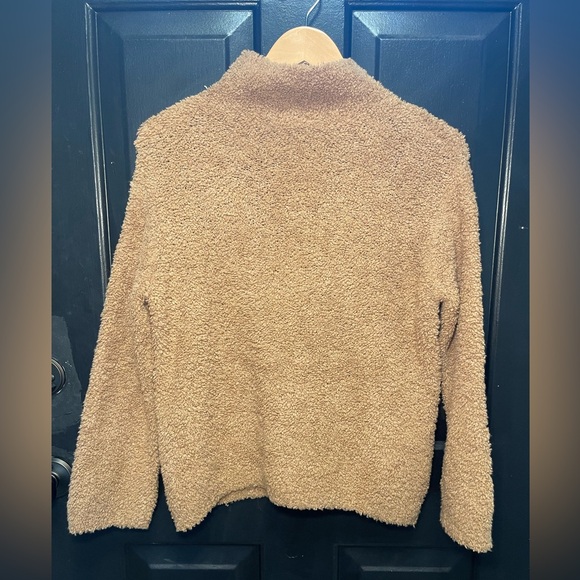 Vince Brown Teddy Mock Neck Sweater - Picture 1 of 5